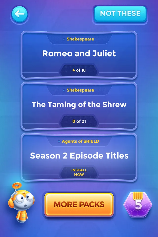 The Lost for Words file-select screen.